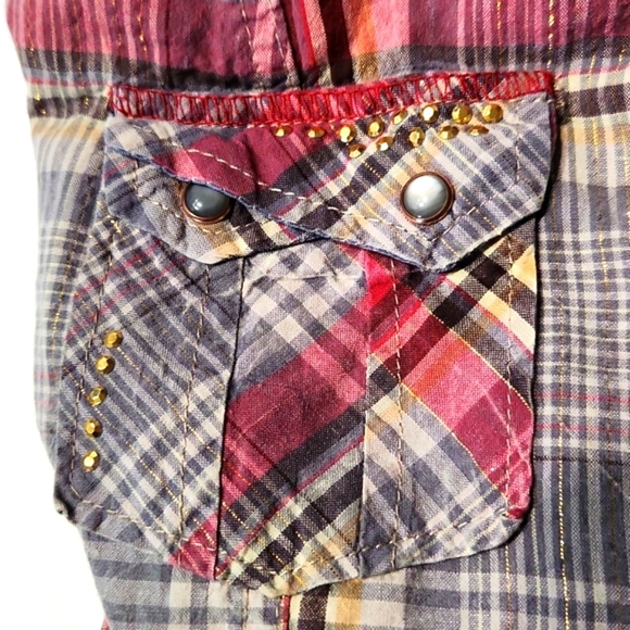Adiktd 100% Cotton Western Plaid Shirt Size XL - Picture 4 of 11